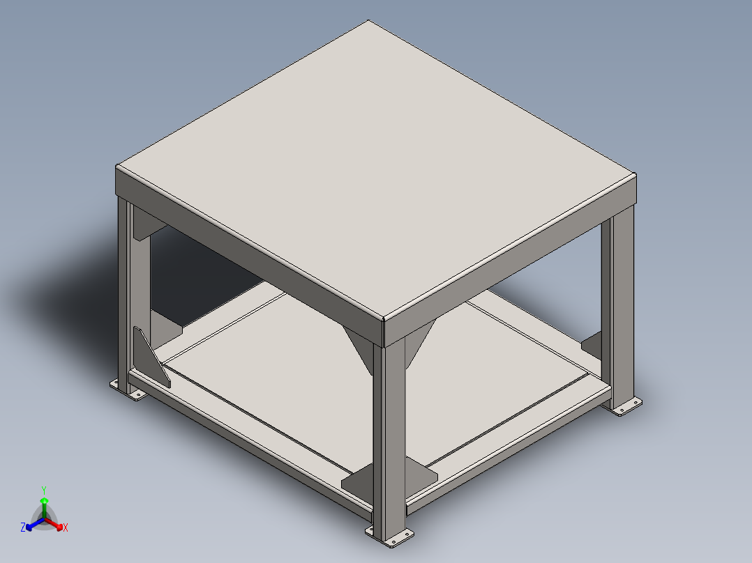 工作台正等轴测图