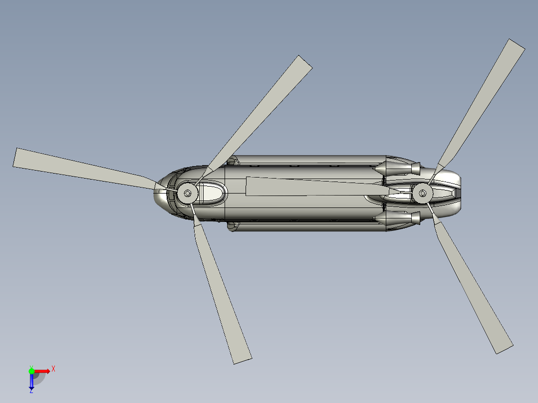 奇努克步兵运输机俯视图