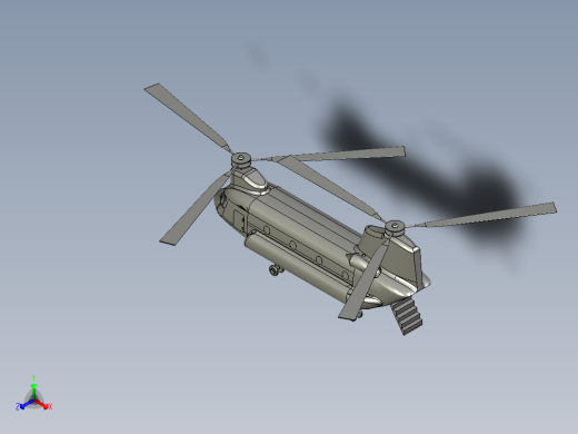 奇努克步兵运输机正等轴测缩略图