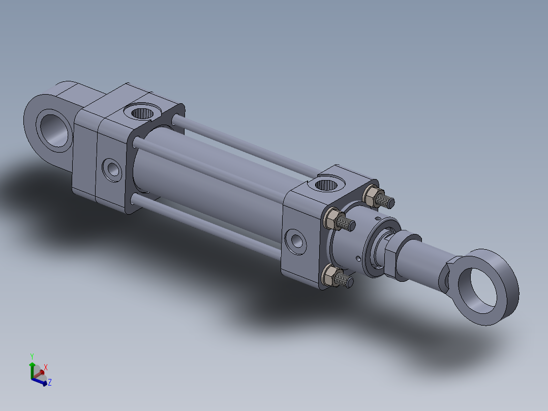 横拉杆液压缸（前后眼）49.83x31.74x98 mm
