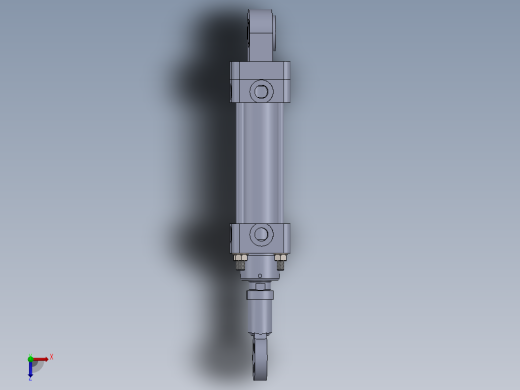 横拉杆液压缸（前后眼）49.83x31.74x98 mm俯视缩略图
