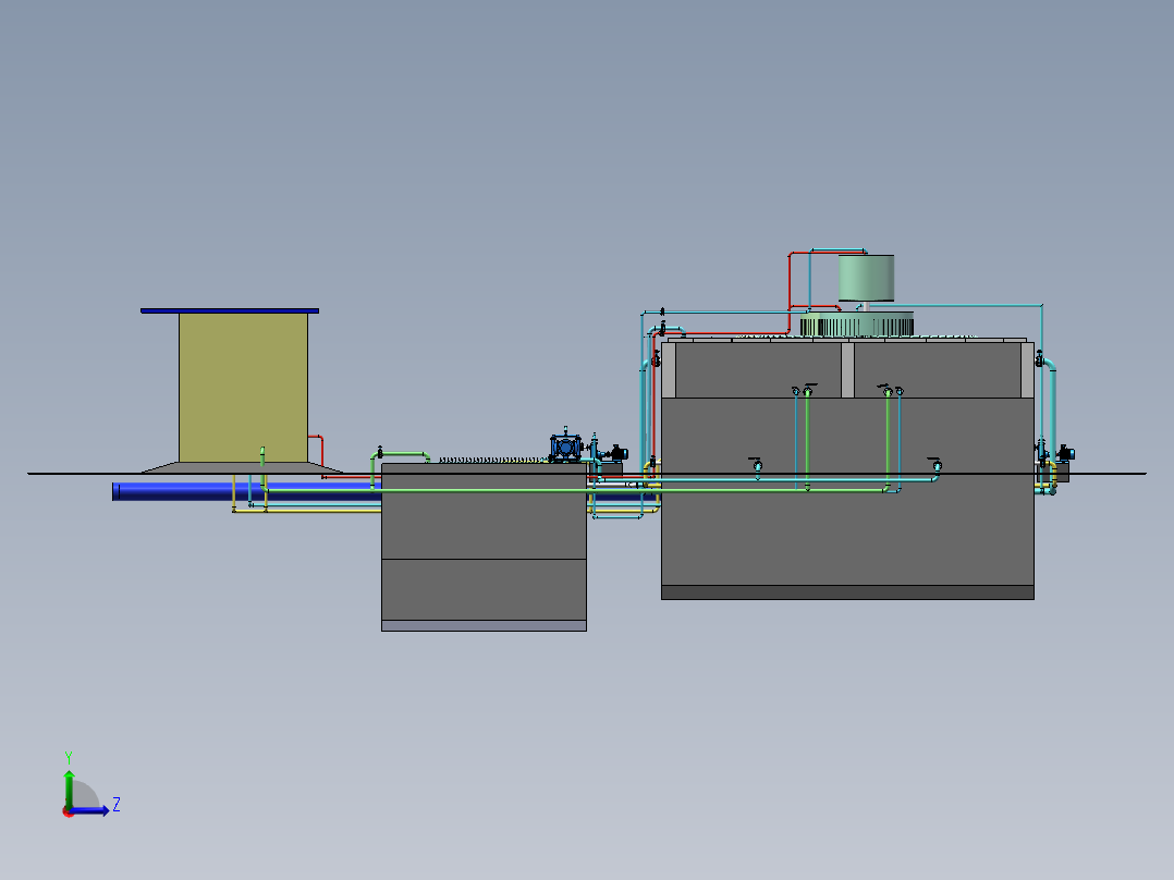 陶瓷生产污水处理文件左视图
