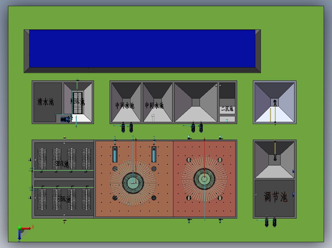 陶瓷生产污水处理文件俯视图