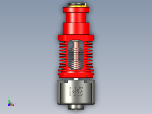 3D打印机挤出机Hotend Red Lizard K1前视缩略图