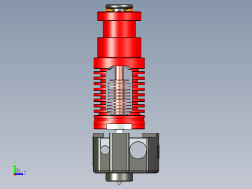 3D打印机挤出机Hotend Red Lizard K1左视缩略图