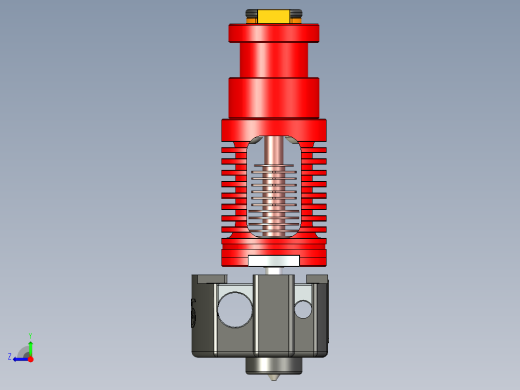 3D打印机挤出机Hotend Red Lizard K1右视缩略图
