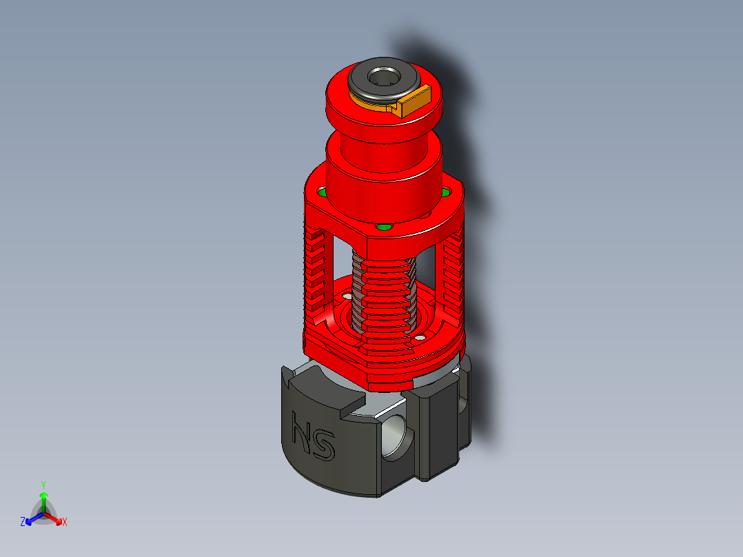 3D打印机挤出机Hotend Red Lizard K1正等轴测图
