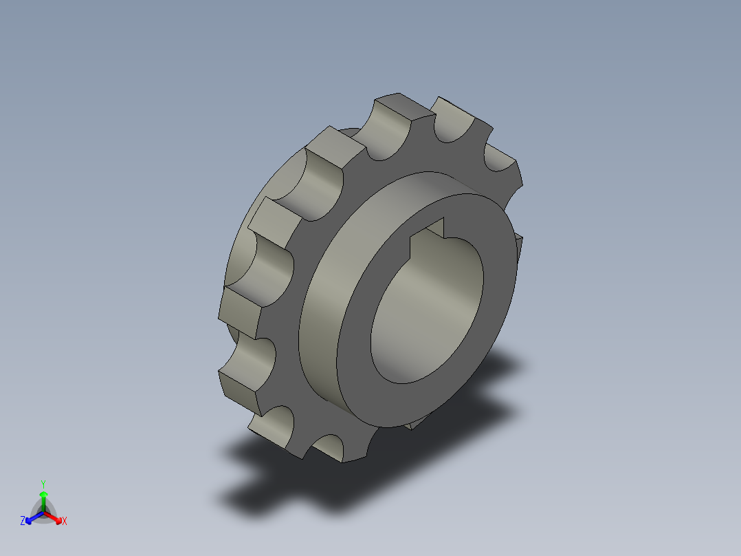 LXYC-BOSS1270-T12-链轮-上海晟况机械正等轴测图