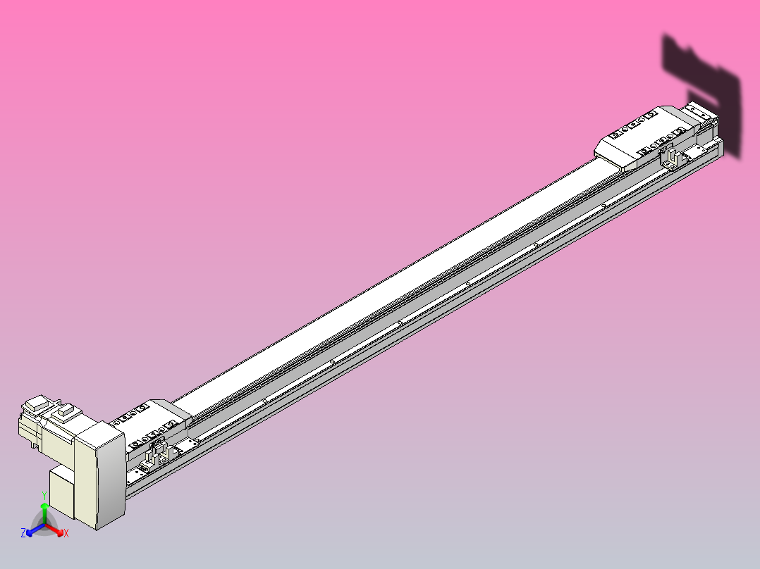 皮带直线轴双滑块型TPA-GCBS-50-P42-L300-RU-M10-N3主视图