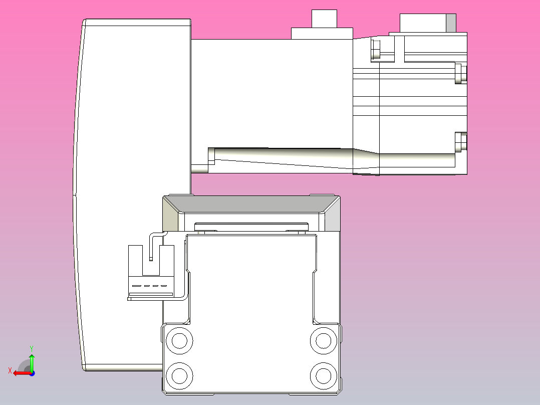 皮带直线轴双滑块型TPA-GCBS-50-P42-L300-RU-M10-N3后视图