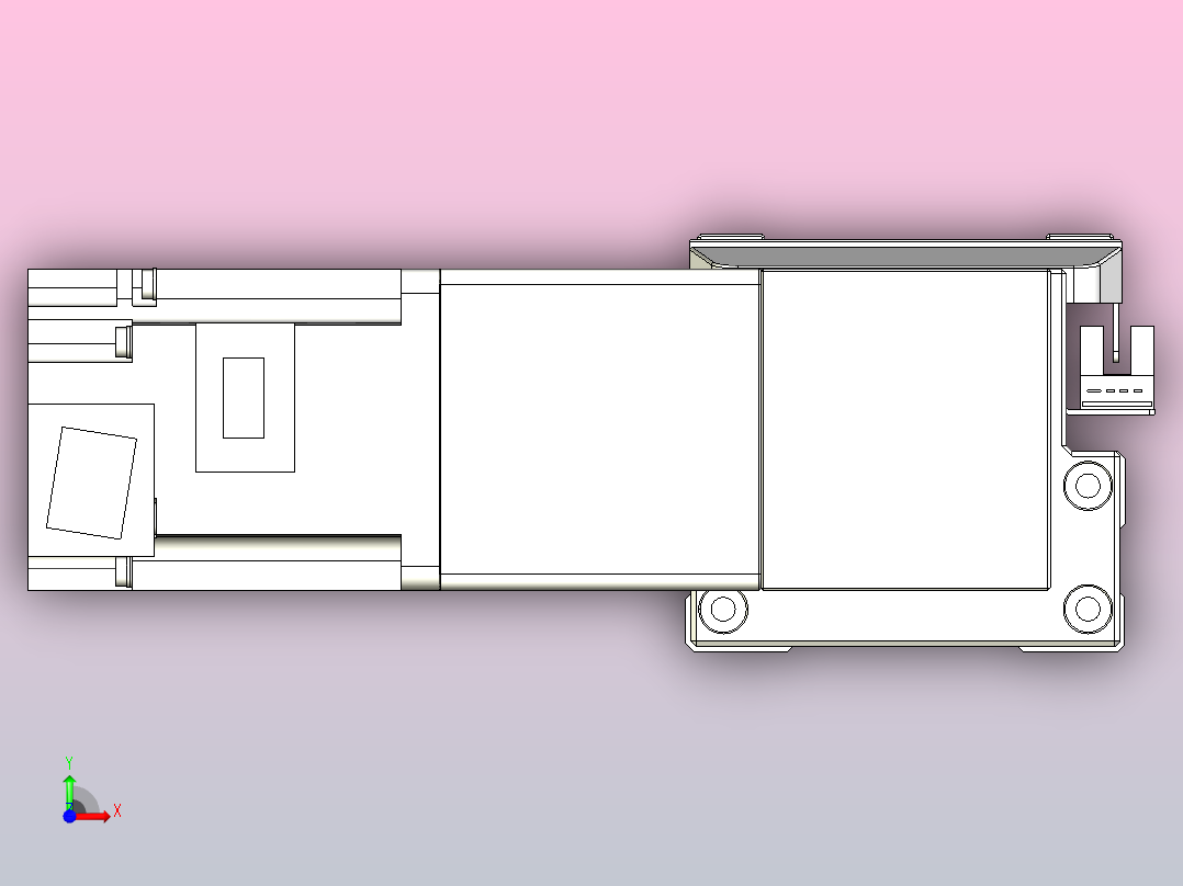 皮带直线轴双滑块型TPA-GCBS-80-P60-L275-DR-M20-N3前视图