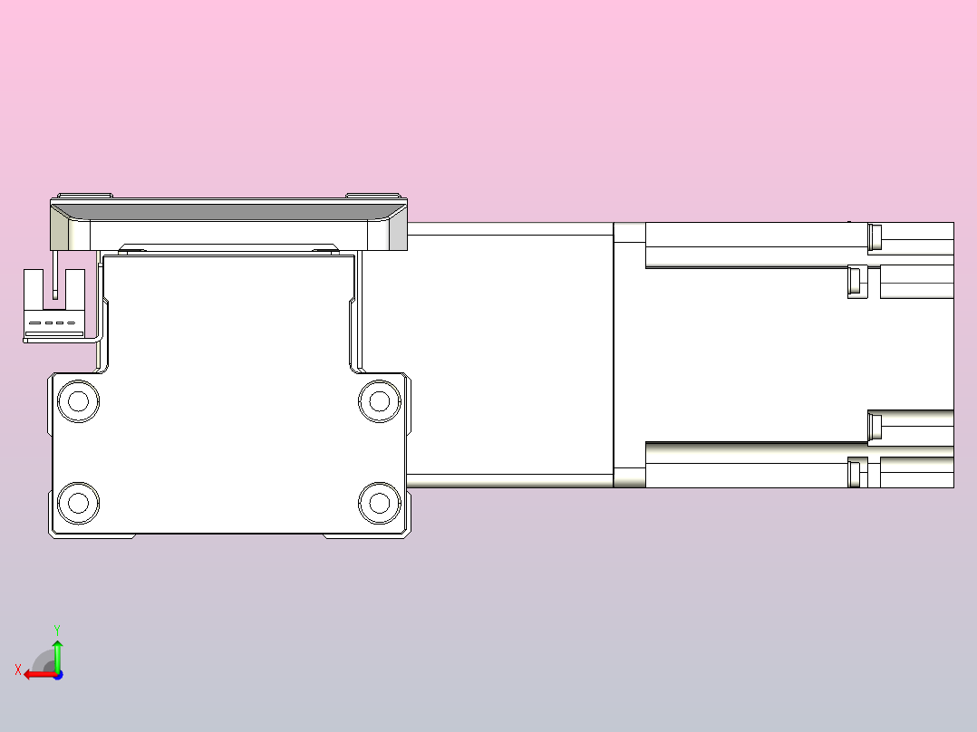 皮带直线轴双滑块型TPA-GCBS-80-P60-L275-DR-M20-N3后视图