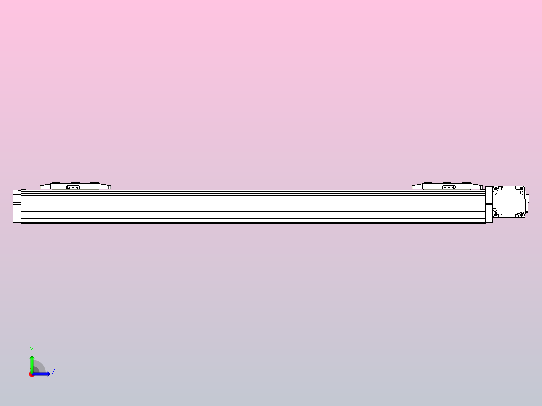 皮带直线轴双滑块型TPA-GCBS-80-P60-L275-DR-M20-N3左视图