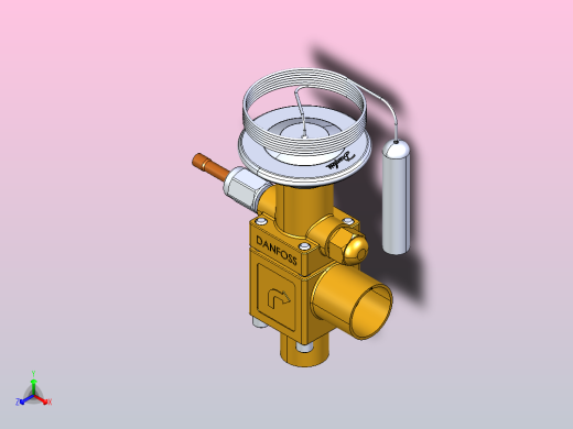 TE55恒温膨胀阀制冷应用正等轴测缩略图