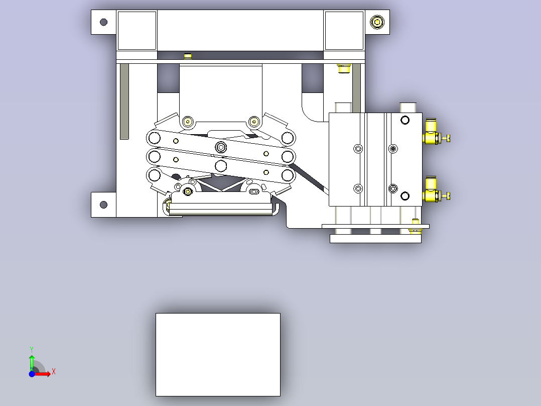 千斤顶3D图模型前视图
