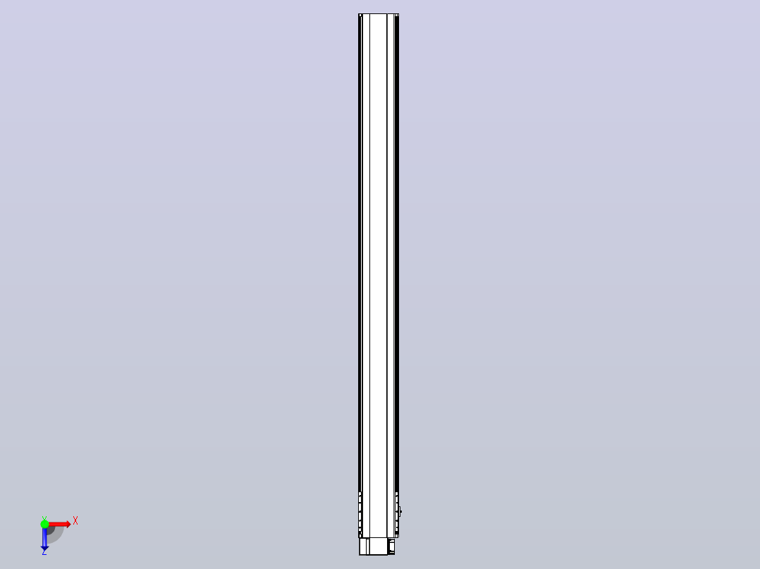 皮带直线轴半封闭可选导轨TPA-HNB-202D-140-L2300-LP-Y-P75-N3俯视图
