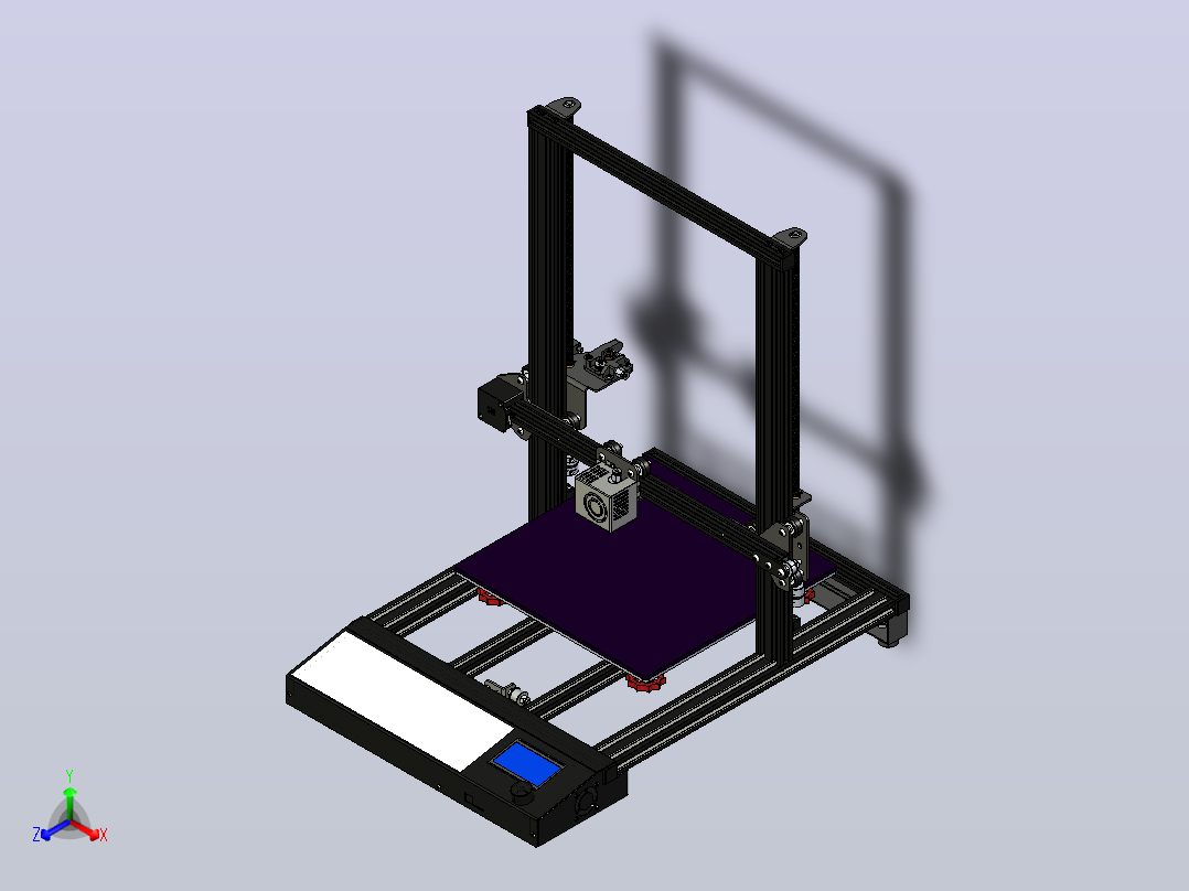 3D打印机正等轴测图