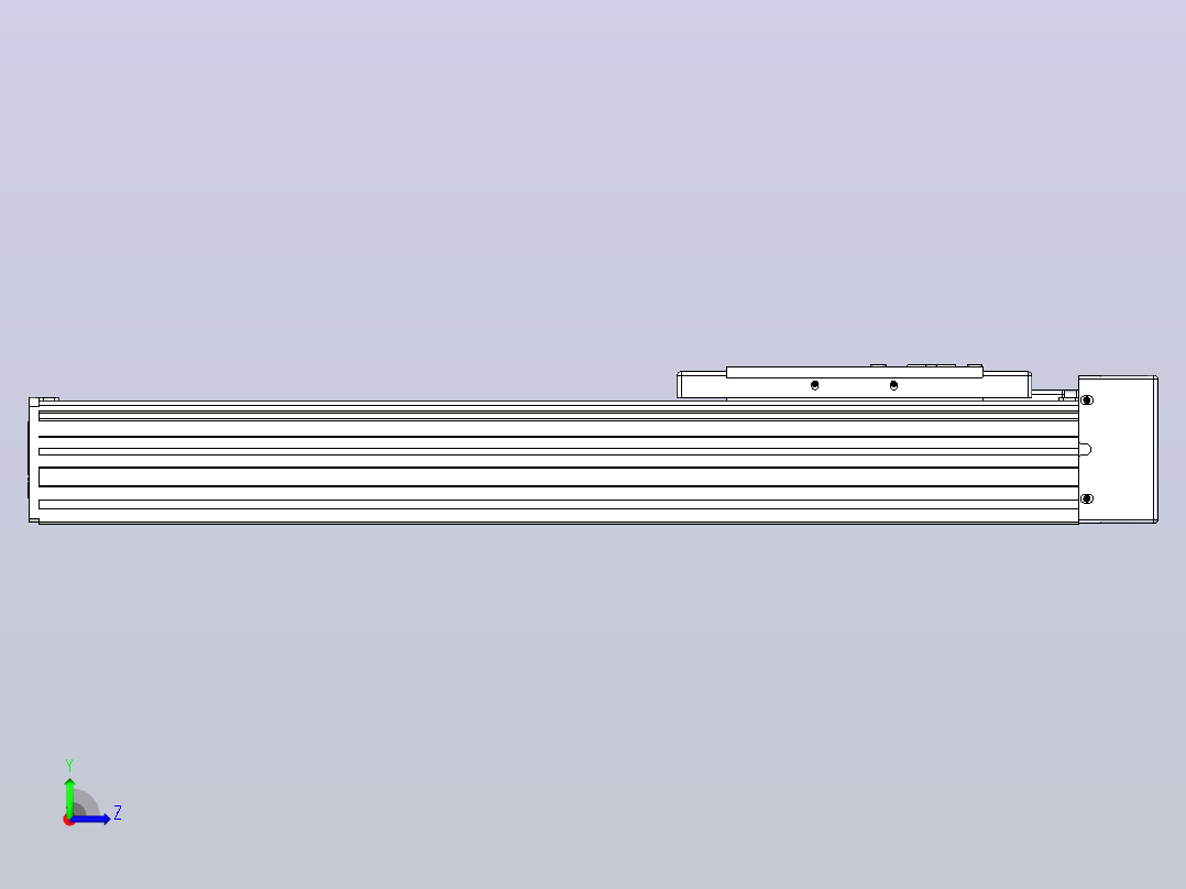 滚珠丝杠直线轴带导轨全封闭TPA-HCR-140D-2010C-L300-MR-C-P40-N3左视图