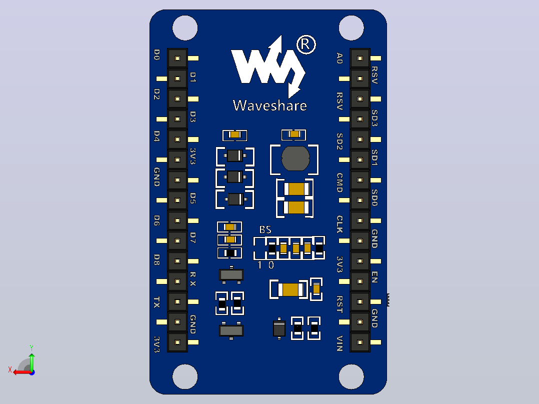 电子纸Esp8266 -驱动板后视图