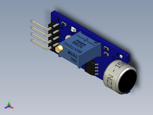 KY-037 Arduino用麦克风传感器模块正等轴测缩略图