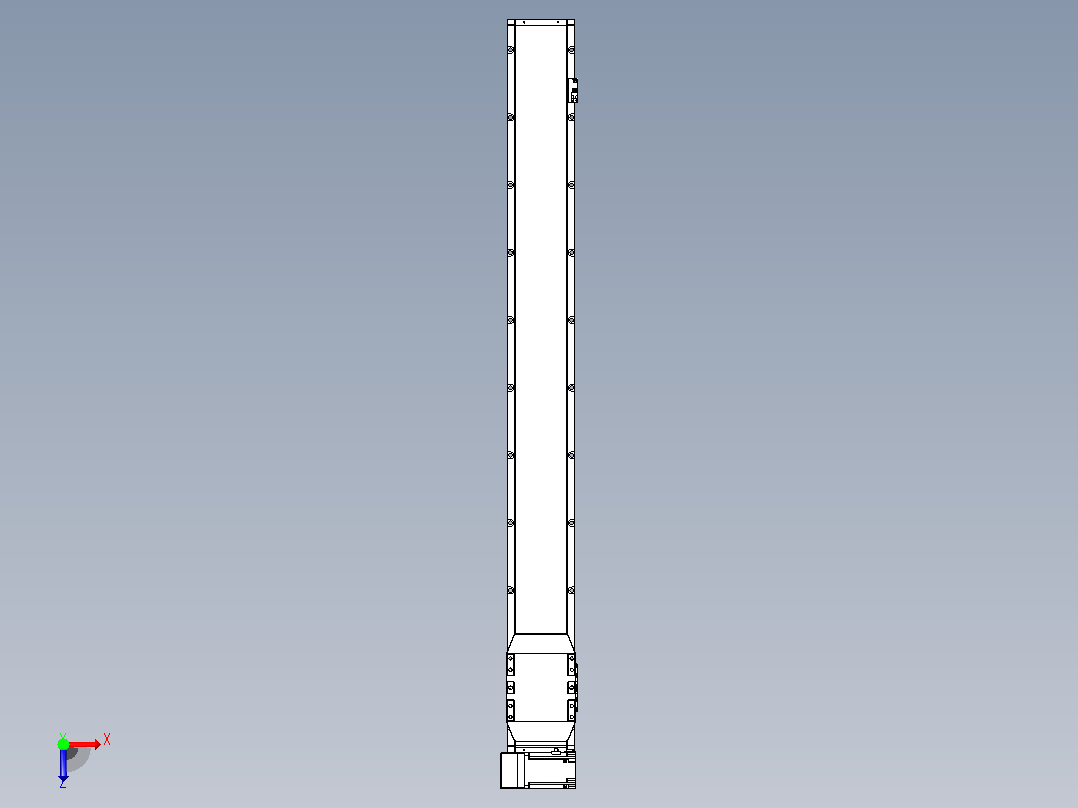 机器人皮带驱动直线轴TPA-GCB-150-P80-L1300-LU-M75-N3俯视图
