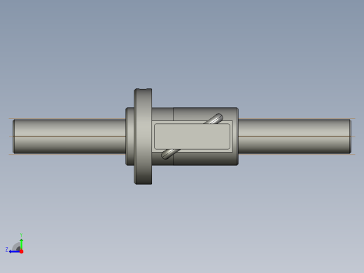 CTF2520-1.5滚珠丝杆3D模型右视缩略图