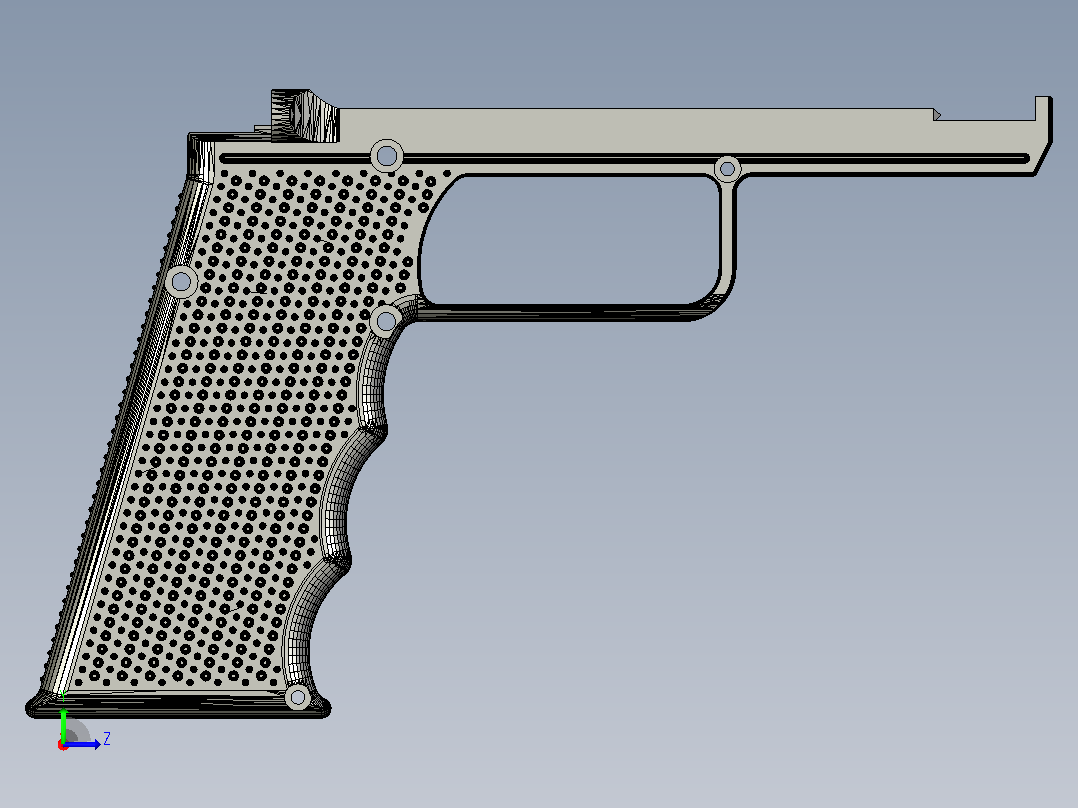 弹簧驱动的Airsoft SMG玩具枪左视图