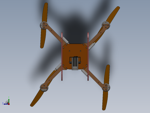 Solidworks中的无人机设计右视缩略图