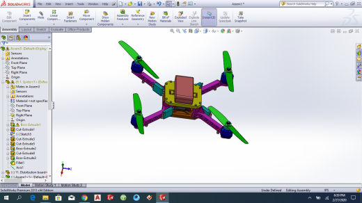 Solidworks中的无人机设计缩略图