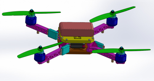 Solidworks中的无人机设计缩略图