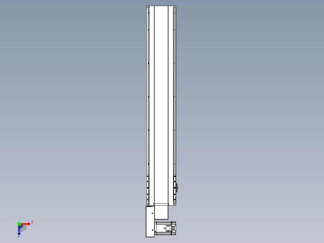 皮带直线轴半封闭可选导轨TPA-HNB-175D-140-L900-ML-C-P75-N3俯视图