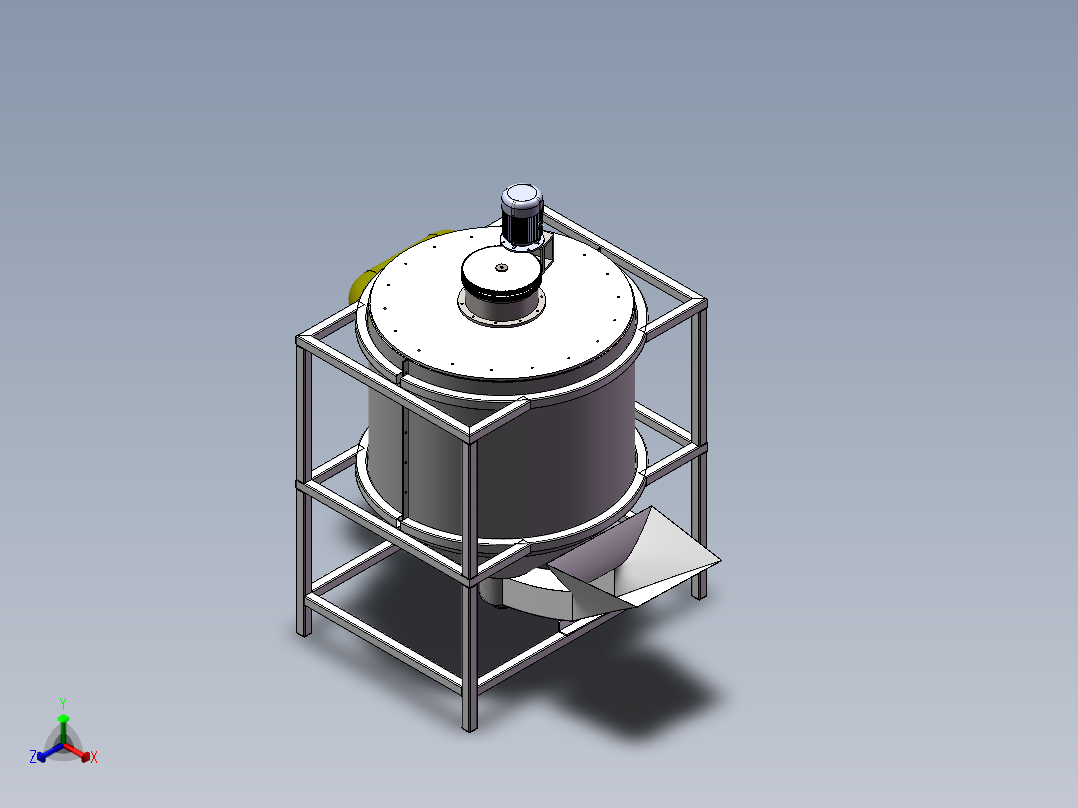 小型谷物烘干机设计(sw+cad+说明书)正等轴测图