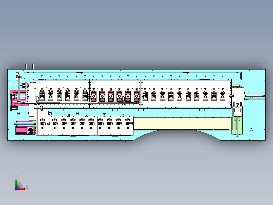 玻璃热吸成型机热弯机（含工程图sw1可编辑+bom）前视图