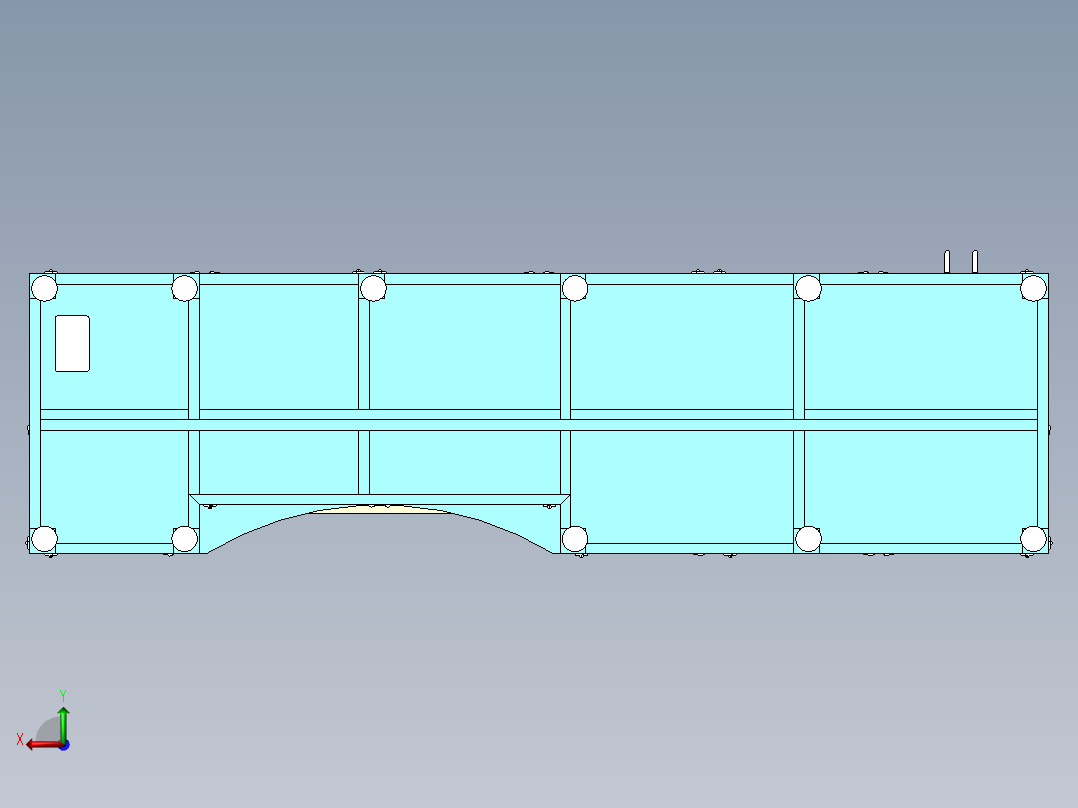玻璃热吸成型机热弯机（含工程图sw1可编辑+bom）后视图