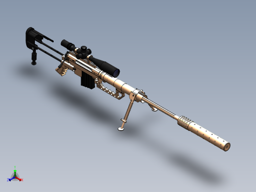 枪正等轴测缩略图