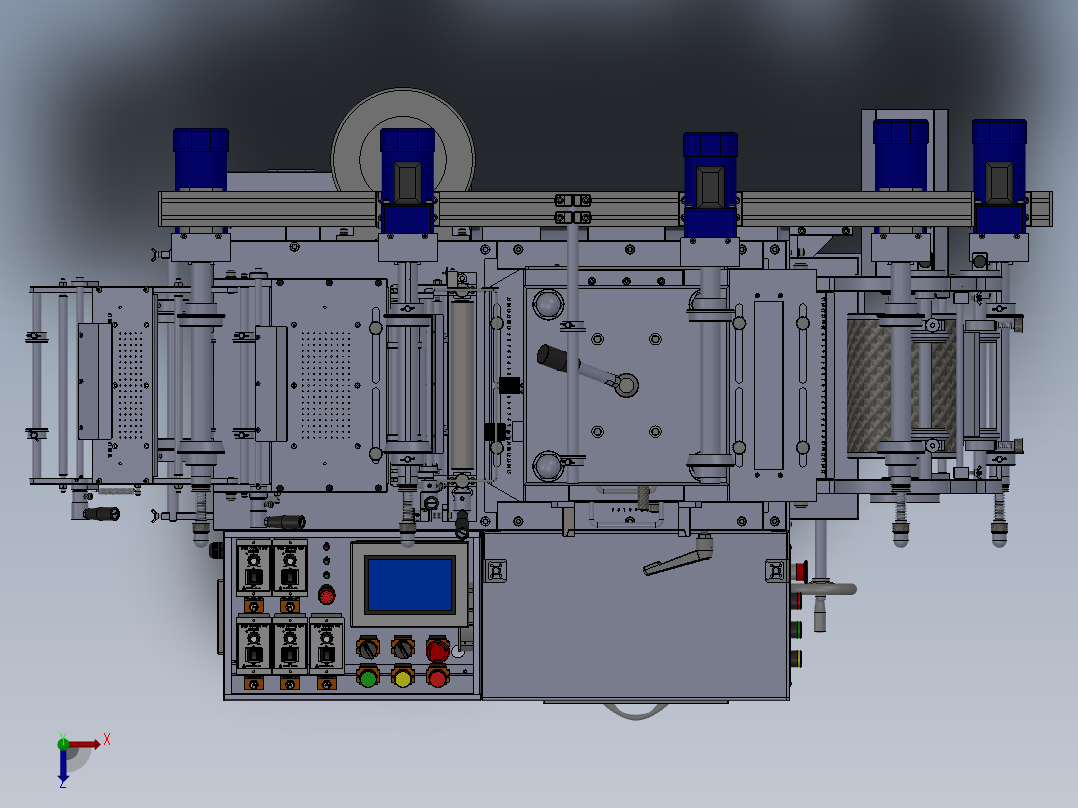 WA220G模切机(单座)俯视图