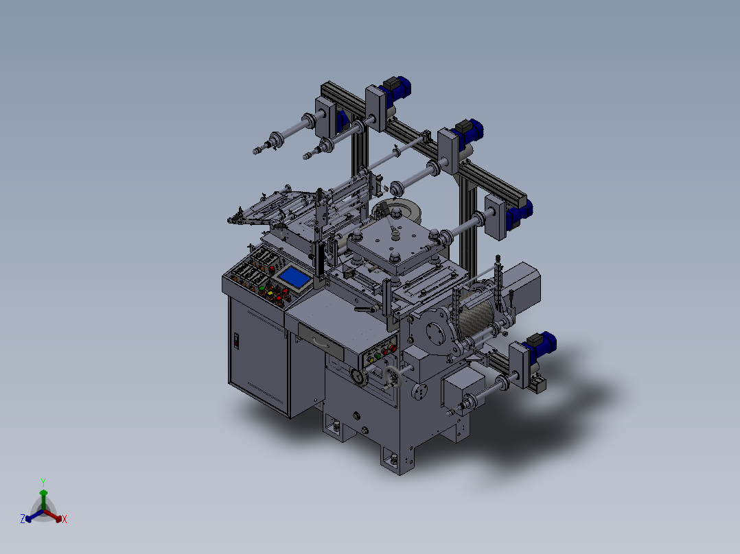 WA220G模切机(单座)正等轴测图