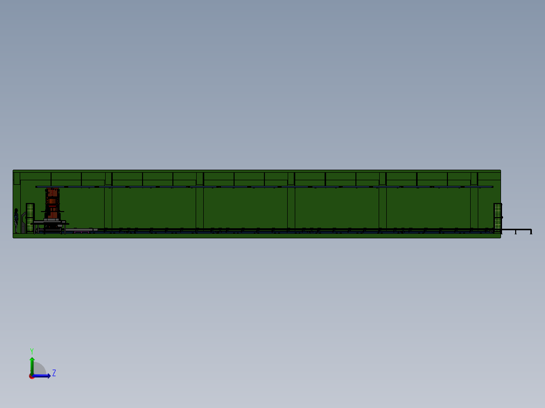 玻璃淋浴门码垛机左视图