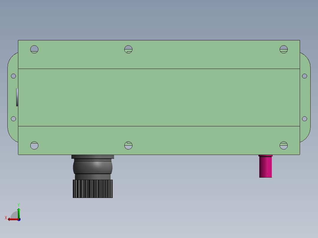 三级齿轮箱后视图