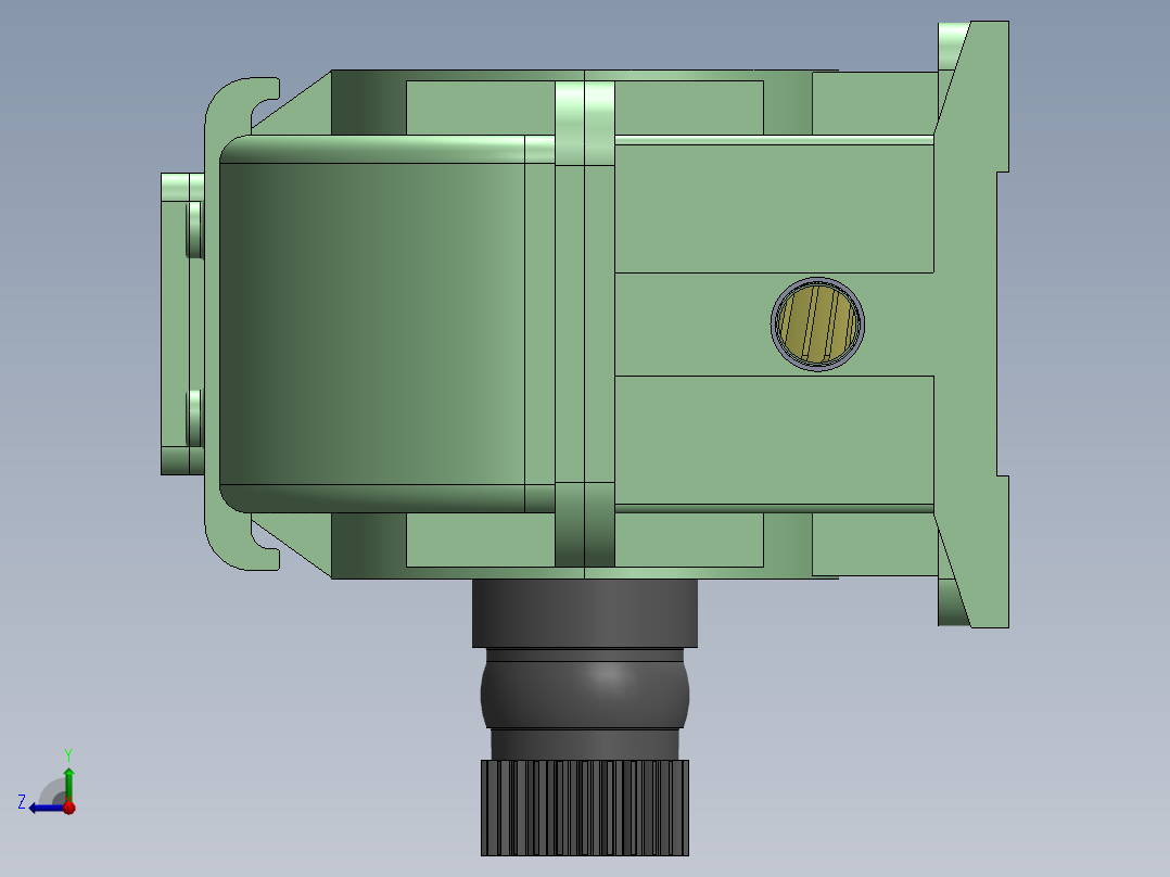 三级齿轮箱右视图