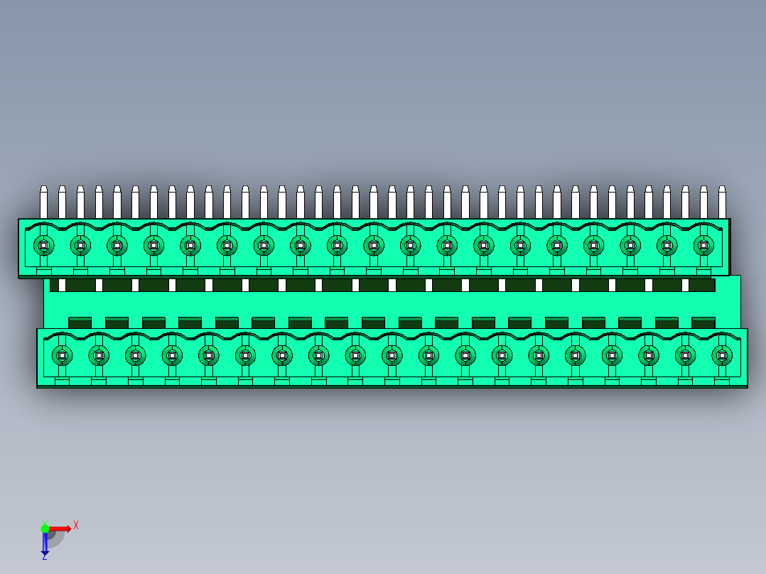 DEGSON 2EDG 系列 5.0mm 可插拔接线端子组-2EDGRTC-5.0-38P-14-00AH俯视图