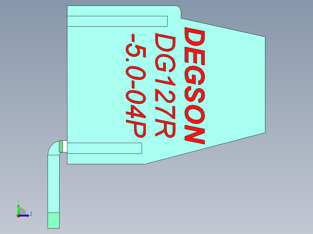 DG127R-5.0-04P-4Y-00AH左视图