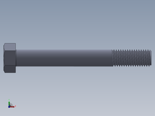UNC 六角螺栓-Hex Bolt 0.750-10 x 6.SLDPRT前视缩略图
