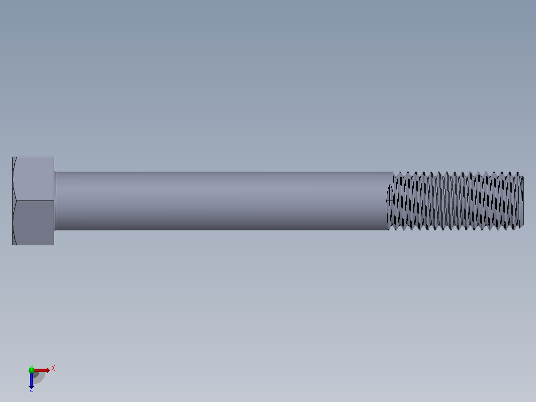 UNC 六角螺栓-Hex Bolt 0.750-10 x 6.SLDPRT俯视图