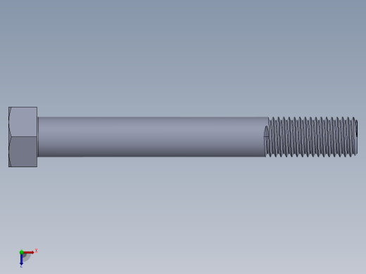 UNC 六角螺栓-Hex Bolt 0.750-10 x 6.SLDPRT俯视缩略图