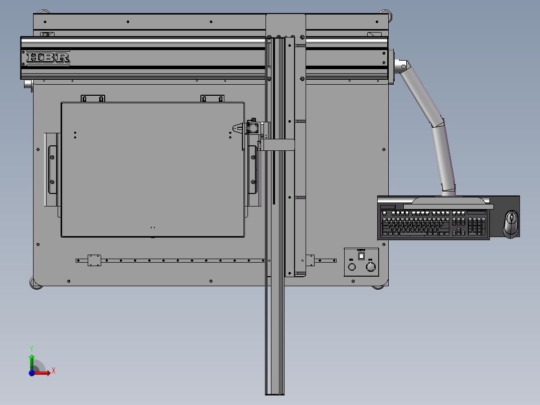 测试机设备模型前视图