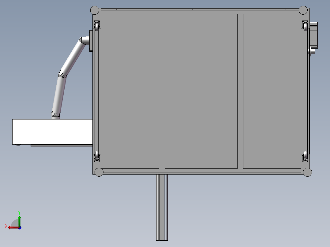 测试机设备模型后视图