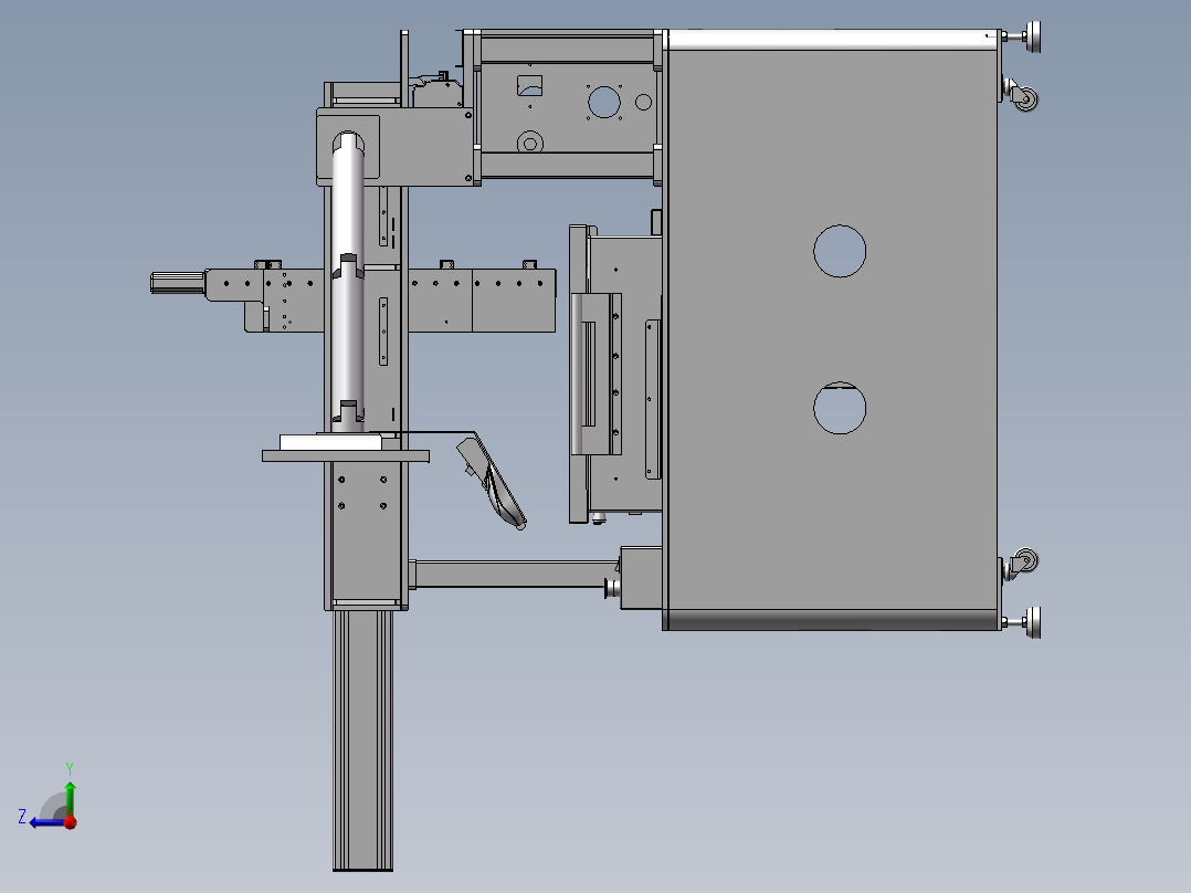 测试机设备模型右视图