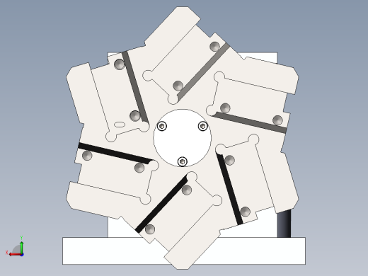 转塔数控车床刀架设计模型后视缩略图