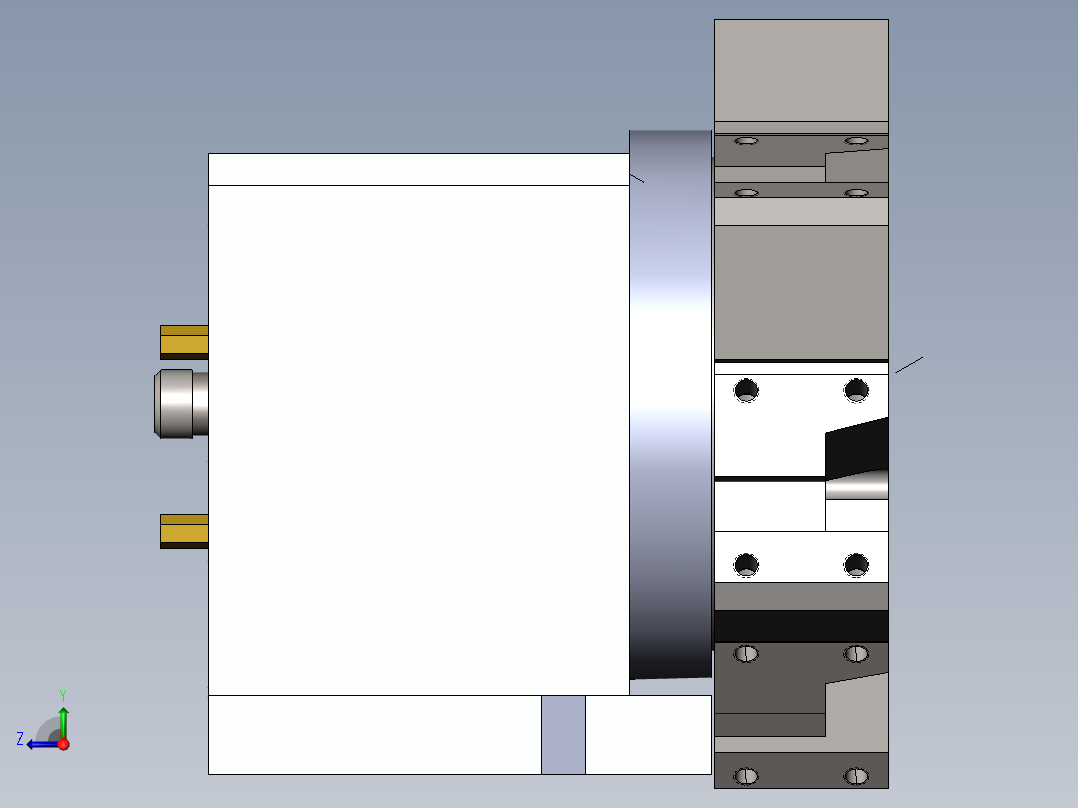 转塔数控车床刀架设计模型右视图